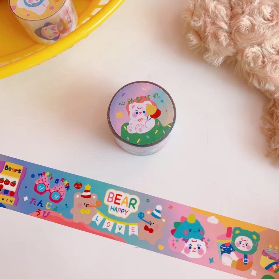 Washi tape trang trí sổ còng, sổ Bullet Journal │ Washi chống nước │ 1 cuộn 3,5 cm x 3m │ Xem thêm ở phần MÔ TẢ SẢN PHẨM