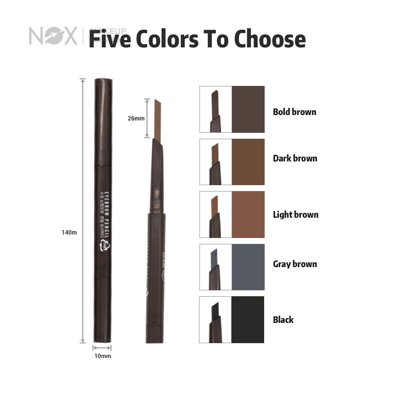 Chì kẻ lông mày NOX thiết kế hai đầu có cọ lâu trôi chống mồ hôi 0.3g | BigBuy360 - bigbuy360.vn