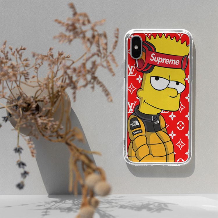 Ốp iphone xịn XSPORTCASE Supreme Simpson đeo kính Iphone 7 - Iphone 12 pro max SUPPOD00195