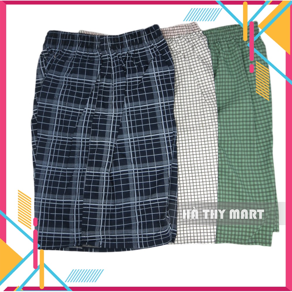 Bộ 4 - bộ 5 chiếc quần short thun nam, quần đùi ngố nam kẻ Sọc Caro giá tốt