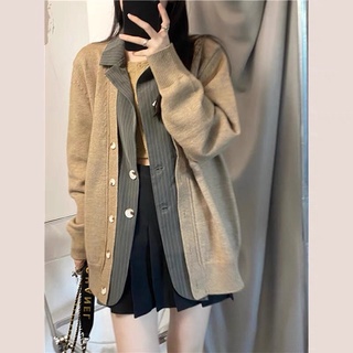 Áo khoác cadigan nữ 🖤tvx clothes🤍 áo khoác len cadigan giả sơ mi trong
