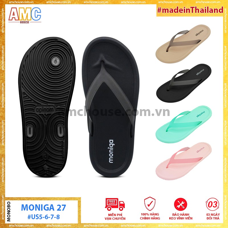 Dép Thái Lan nữ xỏ ngón quai trong siêu êm nhẹ MONOBO - MONIGA 27