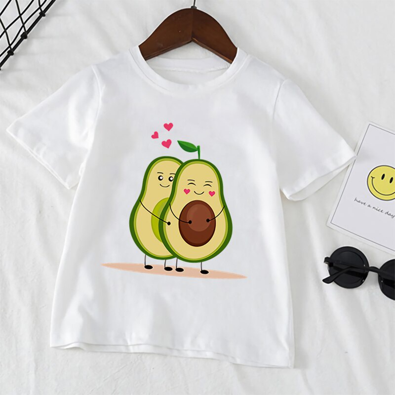 NEW 💥 Áo Thun Tay Ngắn In Hình Quả Bơ Dễ Thương Cho Bé Trai / Gái / Bé Gái Ykp030