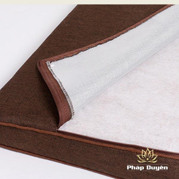 Đệm Ngồi Thiền - Niệm Phật Xơ Dừa Thêu Hoa Sen Cao Cấp, Nhiều Cỡ