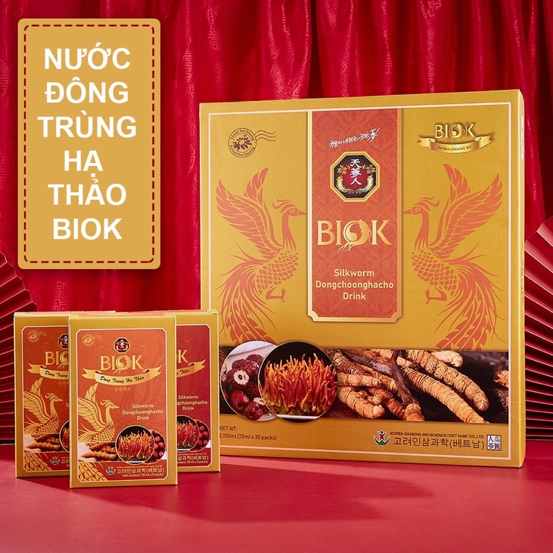 [ HÀNG CHÍNH HÃNG ] Nước Đông Trùng Hạ Thảo Biok - Hộp To 30 gói *70ml