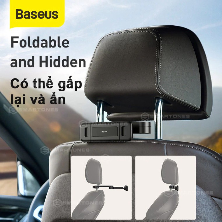 Giá kẹp điện thoại và máy tính bảng Baseus cho ghế sau xe hơi, hỗ trợ máy từ 4.7 đến 12.3 inch