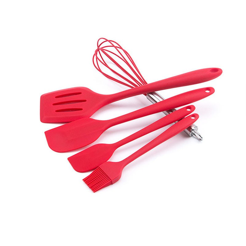 Bộ 5 dụng cụ làm bánh bằng silicon màu hồng đáng yêu