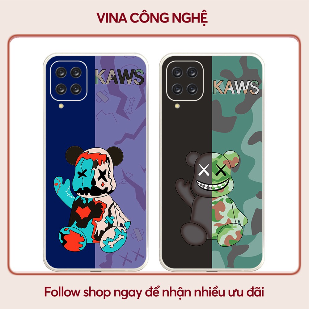 Ốp lưng Samsung A10/A10S/A51/A32/A12/....dẻo cạnh vuông bảo vệ camera hình Kaws.