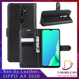 Bao da Oppo A9 2020 cao cấp có nắp gập và chống xem phim