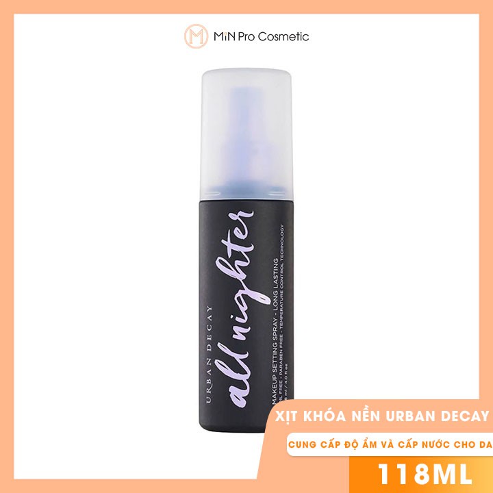Xịt khóa nền Urban Decay Spray All Night Cherry Long Lasting Makeup Setting Pray