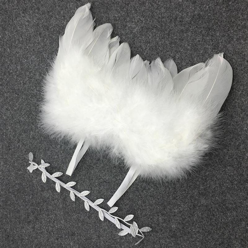 Em bé sơ sinh Angel Wings Headband Trang phục Chụp ảnh Đạo cụ