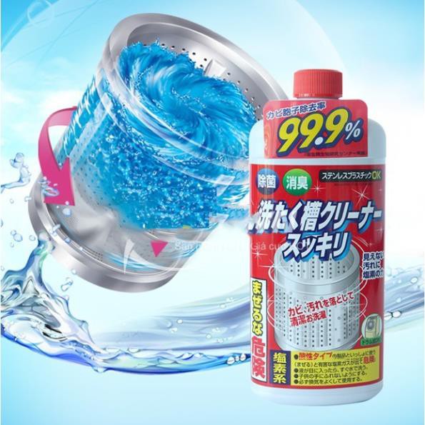 Nước Tẩy Lồng Máy Giặt Nhật Rocket 99.9% NỘI ĐỊA NHẬT Chai 550ml