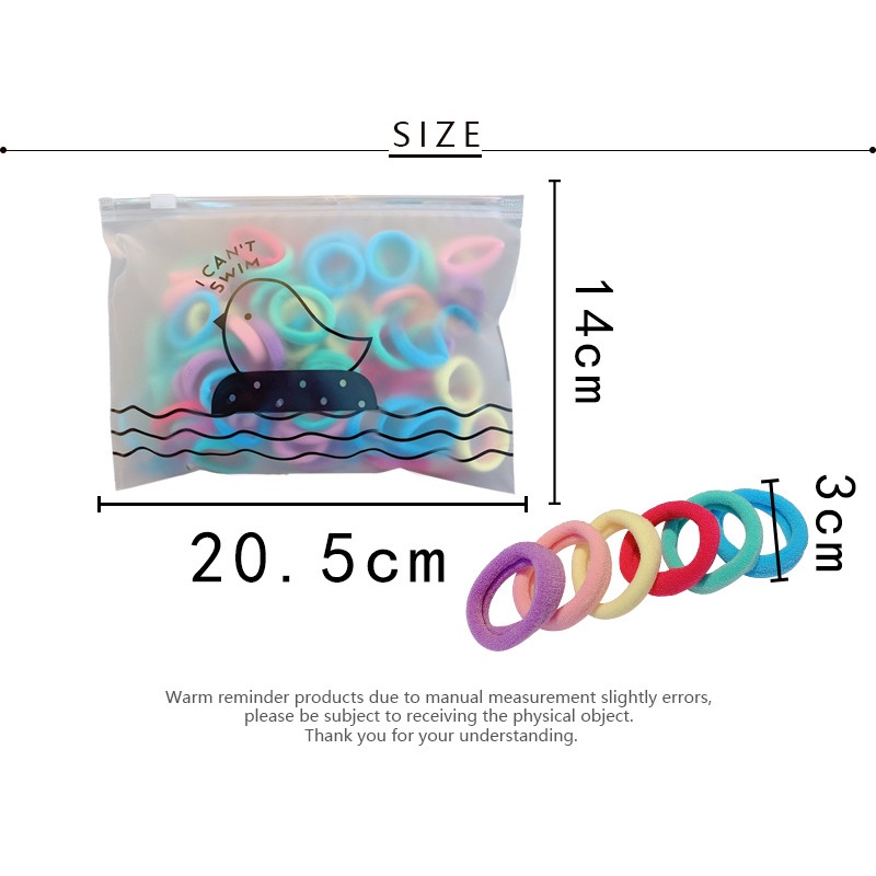 Set 10 / 50 / 100 Dây Thun Buộc Tóc Nhiều Màu Sắc Cho Bé Gái