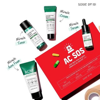 SET 4 MÓN NGỪA MỤN 𝐒𝐎𝐌𝐄 𝐁𝐘 𝐌𝐈 𝐀𝐂 𝐒𝐎𝐒 𝐀𝐇𝐀-𝐁𝐇𝐀-𝐏𝐇𝐀 30𝐃𝐀𝐘s Mini
