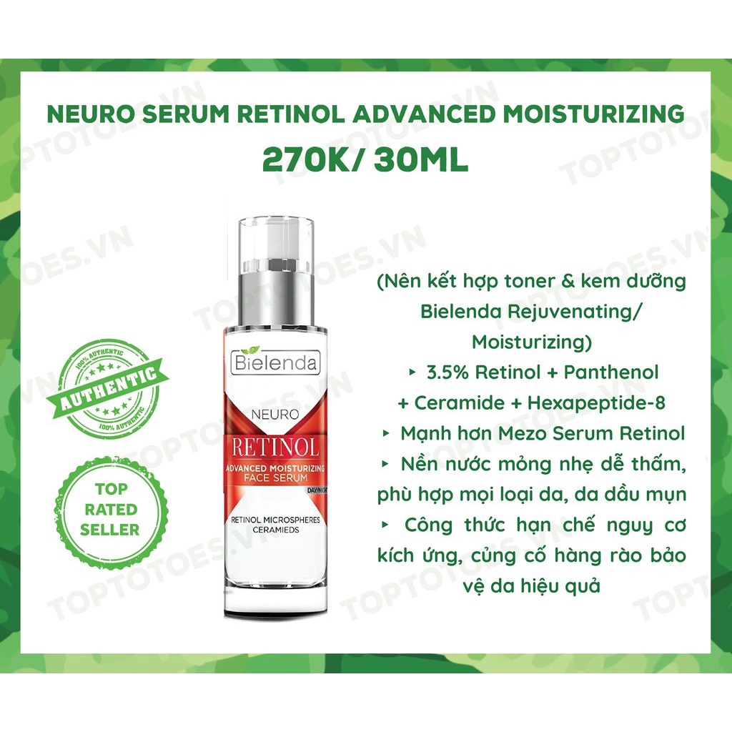 Chống lão hóa da Bielenda mờ nám tàn nhang thâm mụn giảm nếp nhăn săn chắc da nâng cơ mặt chống chảy xệ tặng máy massa