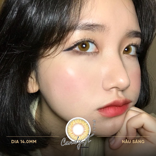 Kính áp tròng LENS NICE CANDY K - Nâu Sáng 14,0mm