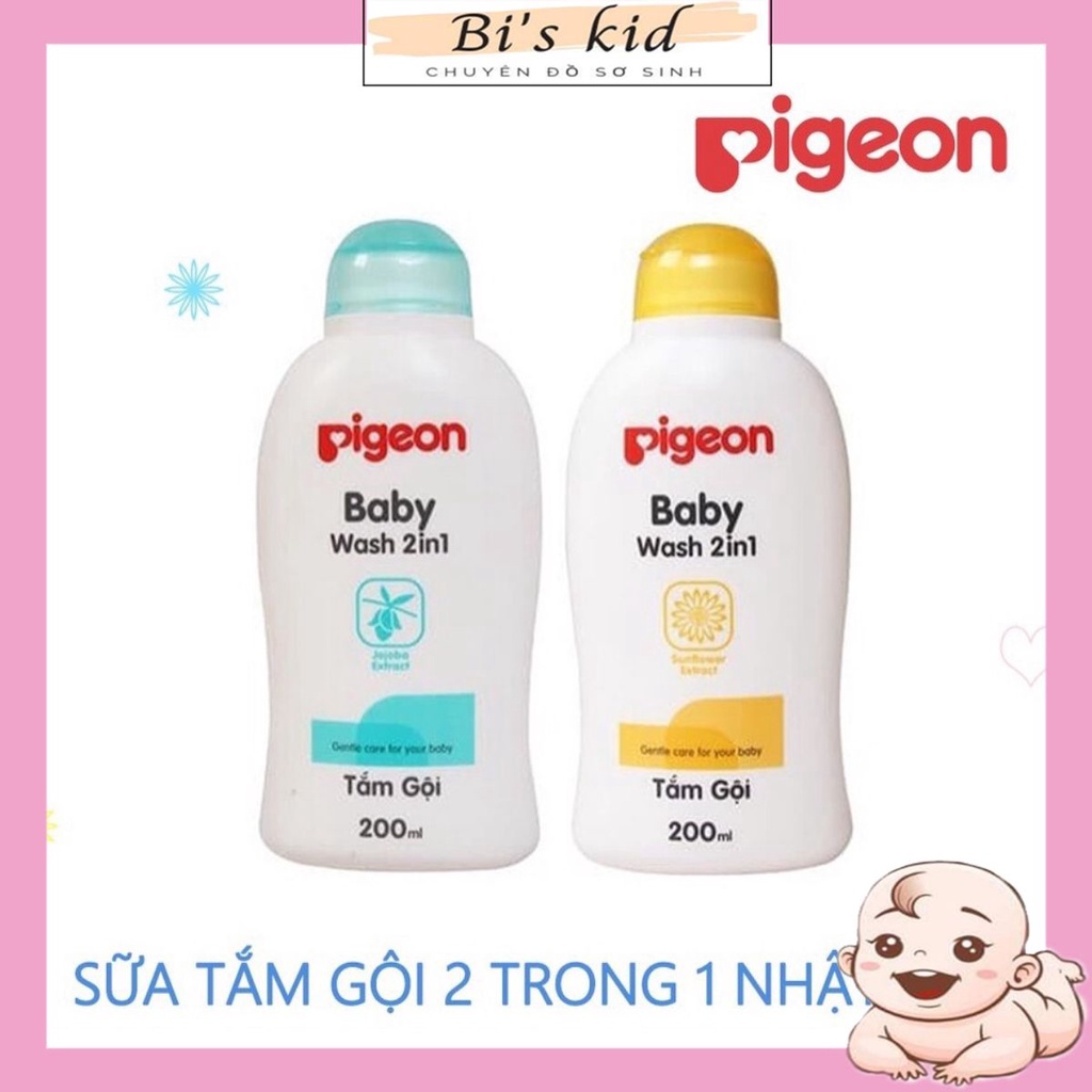 Sữa tắm Pigeon 2 trong 1 chiết xuất thiên nhiên 200ml