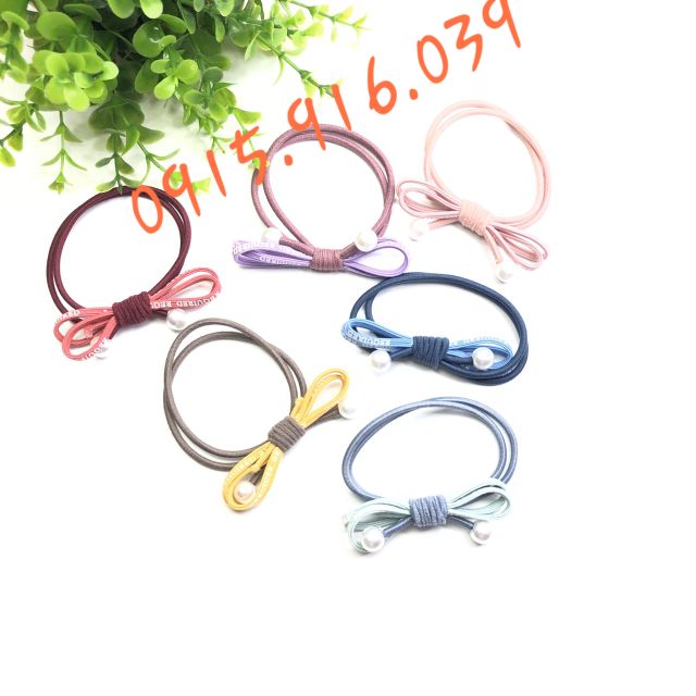 Set 2 cột tóc mix màu thời trang, Buộc Tóc Nữ