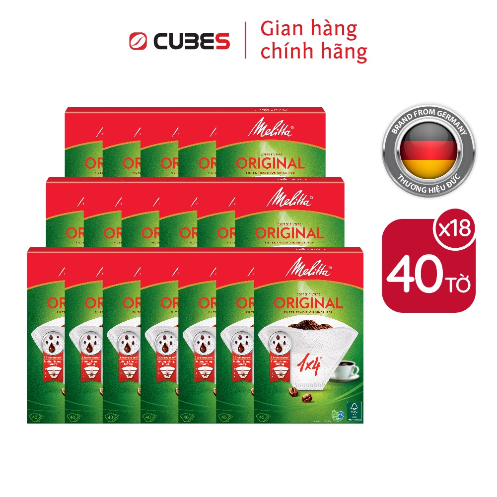 Combo GIấy Lọc Cà Phê Melitta 1x4 - Nhập khẩu chính hãng 100% từ thương hiệu Melitta, Đức
