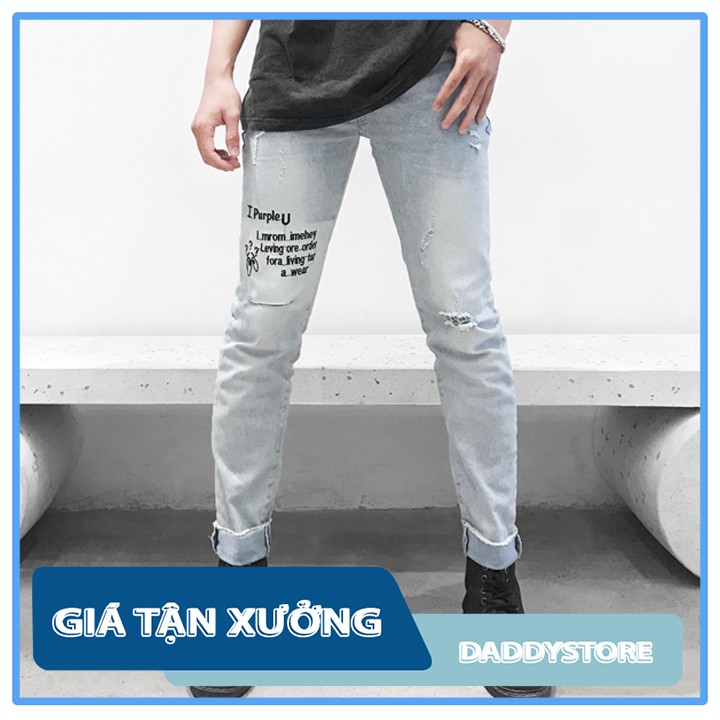 Quần jean nam xanh ✔️ skinny jeans nam ✔️ quần co giãn DADDYST #294