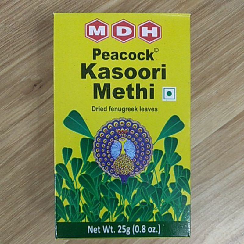 Ohh- MDH Peacock Kasoori Methi Dried fenugreek leaves 25g Cỏ cà ri khô - Indian food