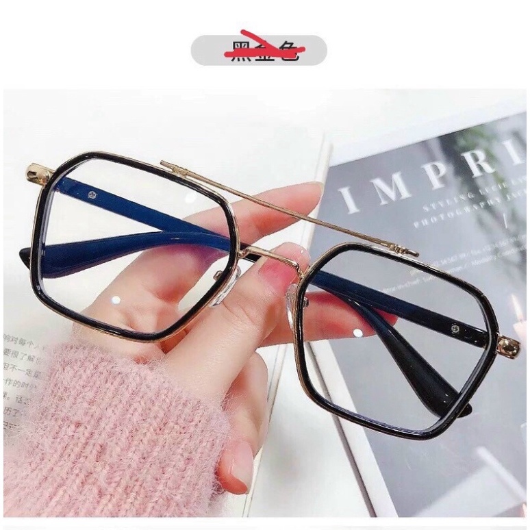 Kính Mắt Vuông Gọng Kim Loại Hàng Đẹp