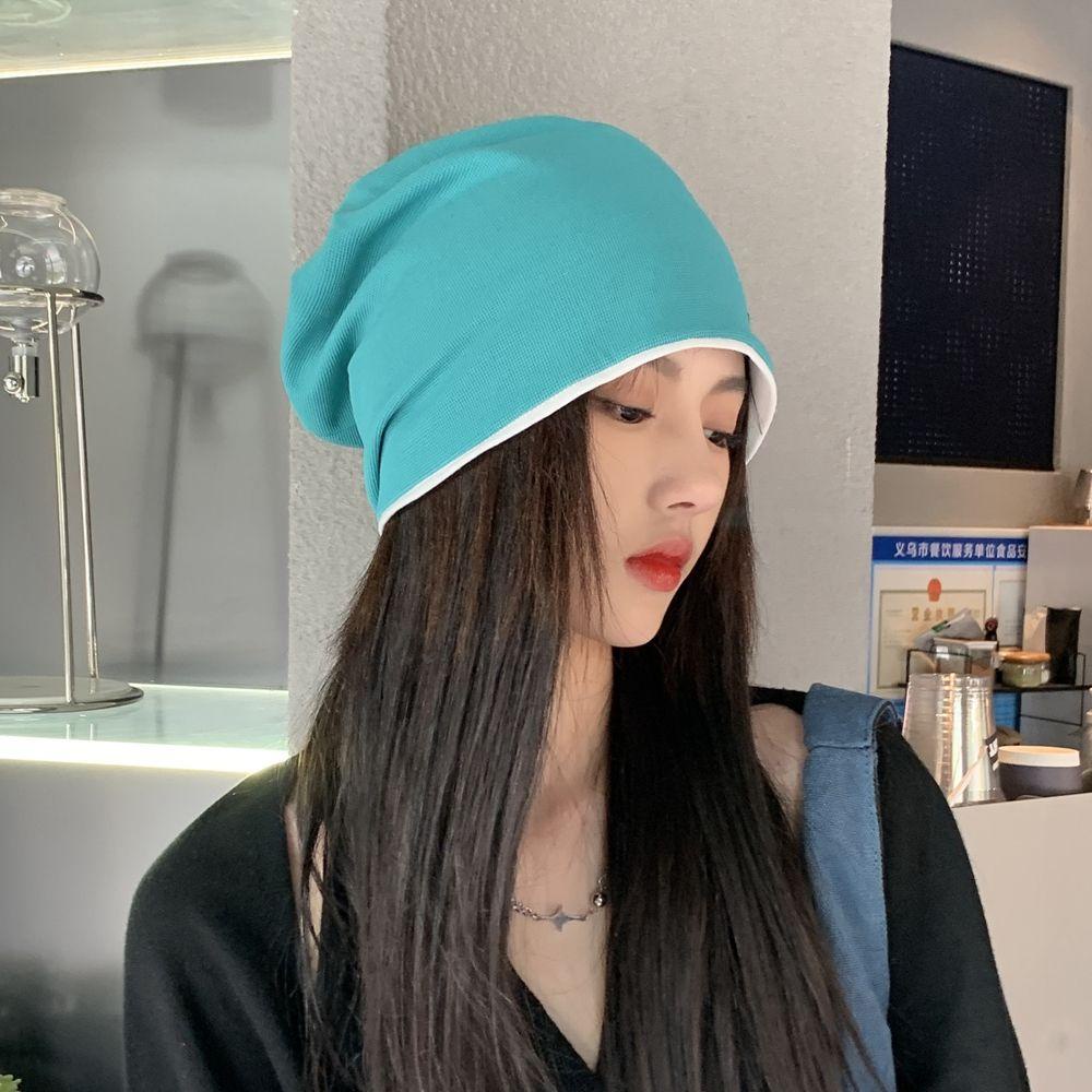 NICKOLAS Mũ Beanie Màu Trơn In Chữ Phong Cách Hàn Quốc Thời Trang Cho Nam Và Nữ