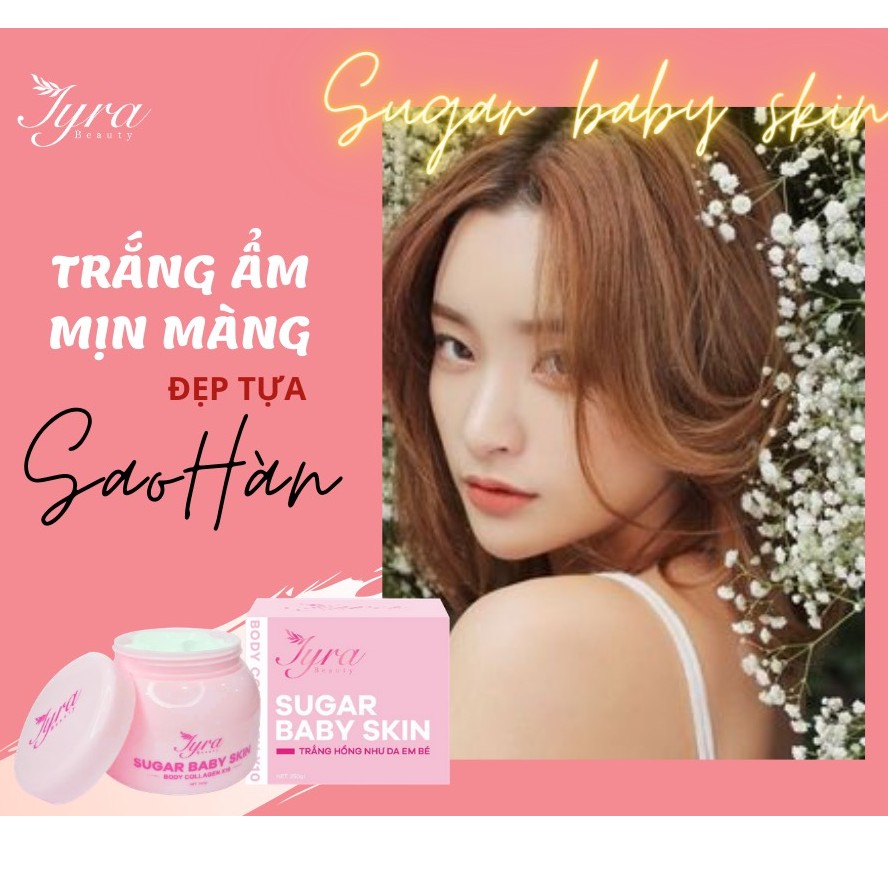 HÀNG CHÍNH HÃNG - Kem dưỡng trắng siêu tốc SUGAR BABY SKIN Collagen X10,Giúp da trắng sáng mịn & đều màu, không bết rít.