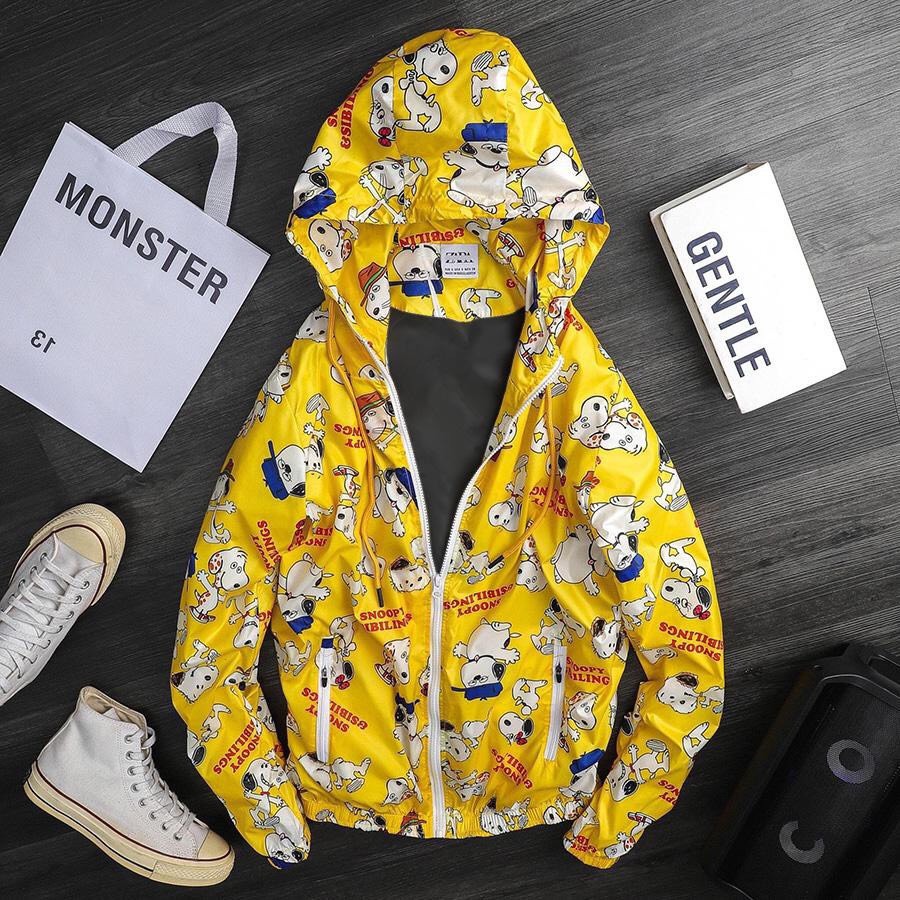 [Freeship] Áo khoác dù 2 lớp unisex in 3d hình thú dễ thương thời trang Noble TP107
