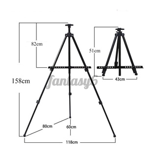 Giá đỡ ba chân thiết kế ống lồng gấp được dùng để đỡ tranh vẽ phác thảo