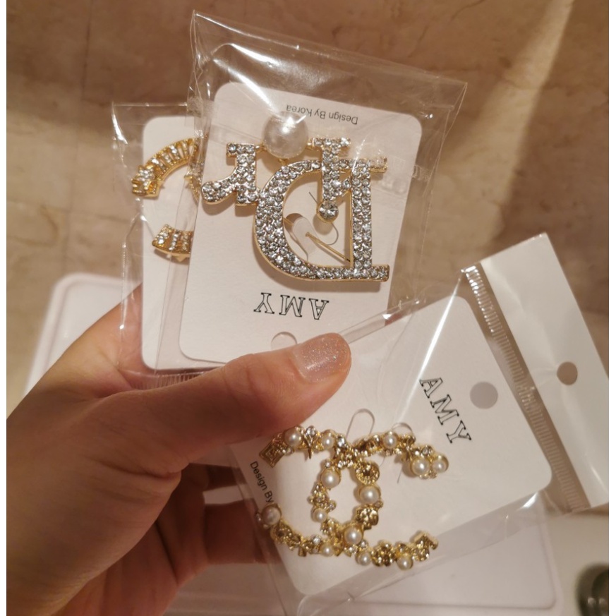 Ghim Cài Áo Đính Ngọc Trai Giả Phong Cách Pháp Dành Cho Nữ