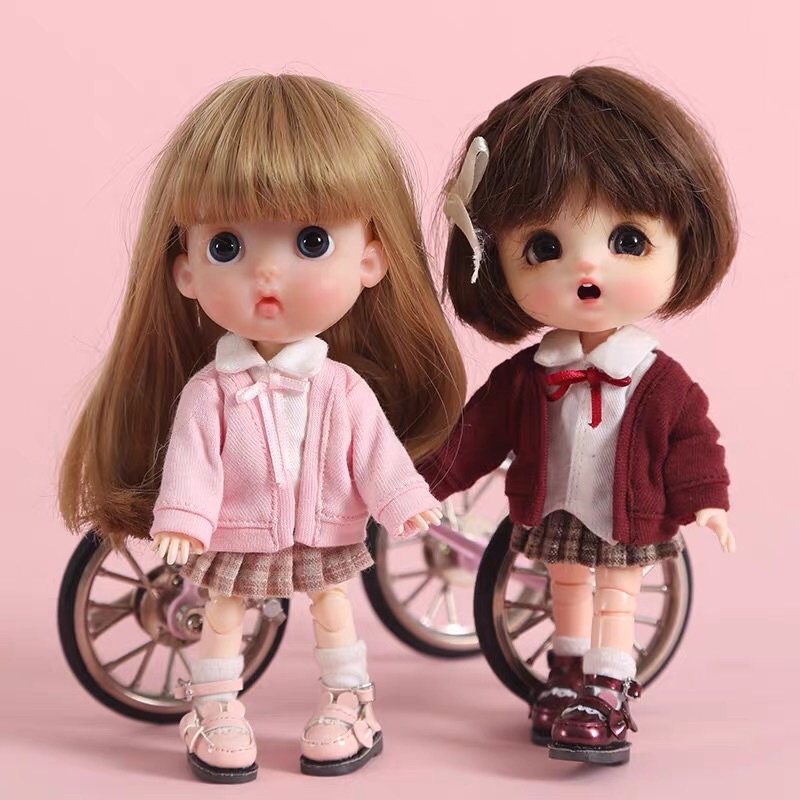 Áo khoác cagigan cho ob11, bjd 1/8, 1/6 baboliy 16cm, 30cm