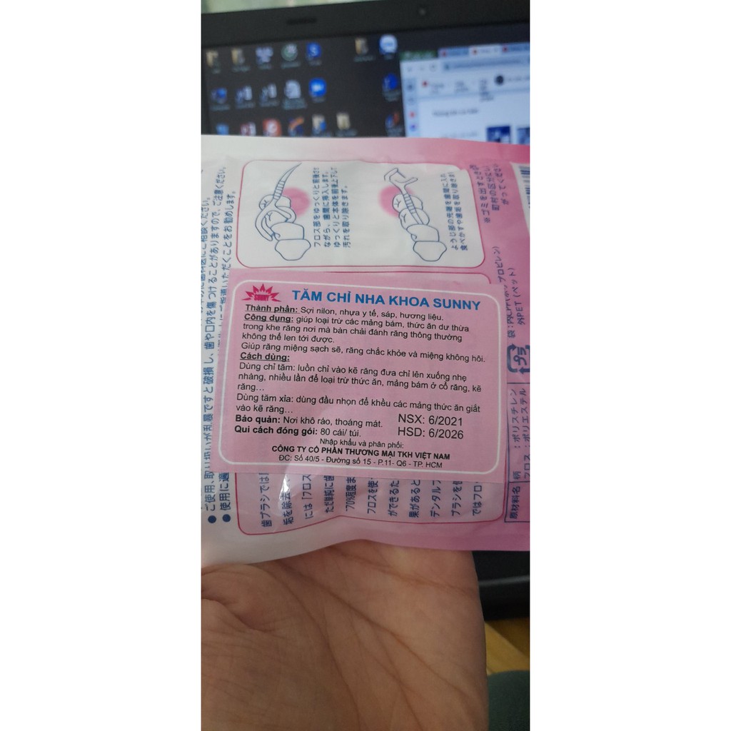 Chỉ Tơ Nha Khoa có cán SUNNY FLOSS PICKS -Tăm chỉ nha khoa nhật