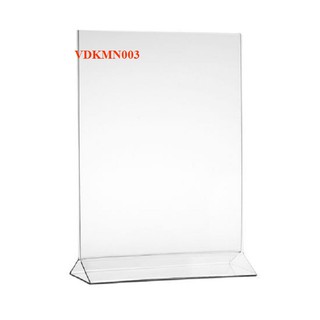 Kệ menu mica chân đế tam giác_Kệ tờ A4-kích thước 21x30