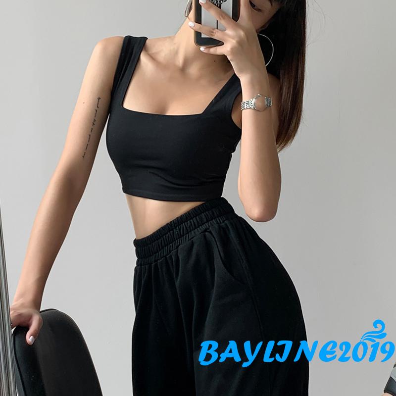 Áo Lửng Hai Dây Màu Trơn Thời Trang Nữ Tính