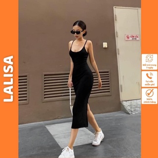 Đầm Dự TIệc Sang Trọng LALISA Đầm Maxi 2 Dây Body Chất Len Tăm Dáng Dài Thiết Kế Cao Cấp Hở Lưng Đi Dự Tiệc VD061
