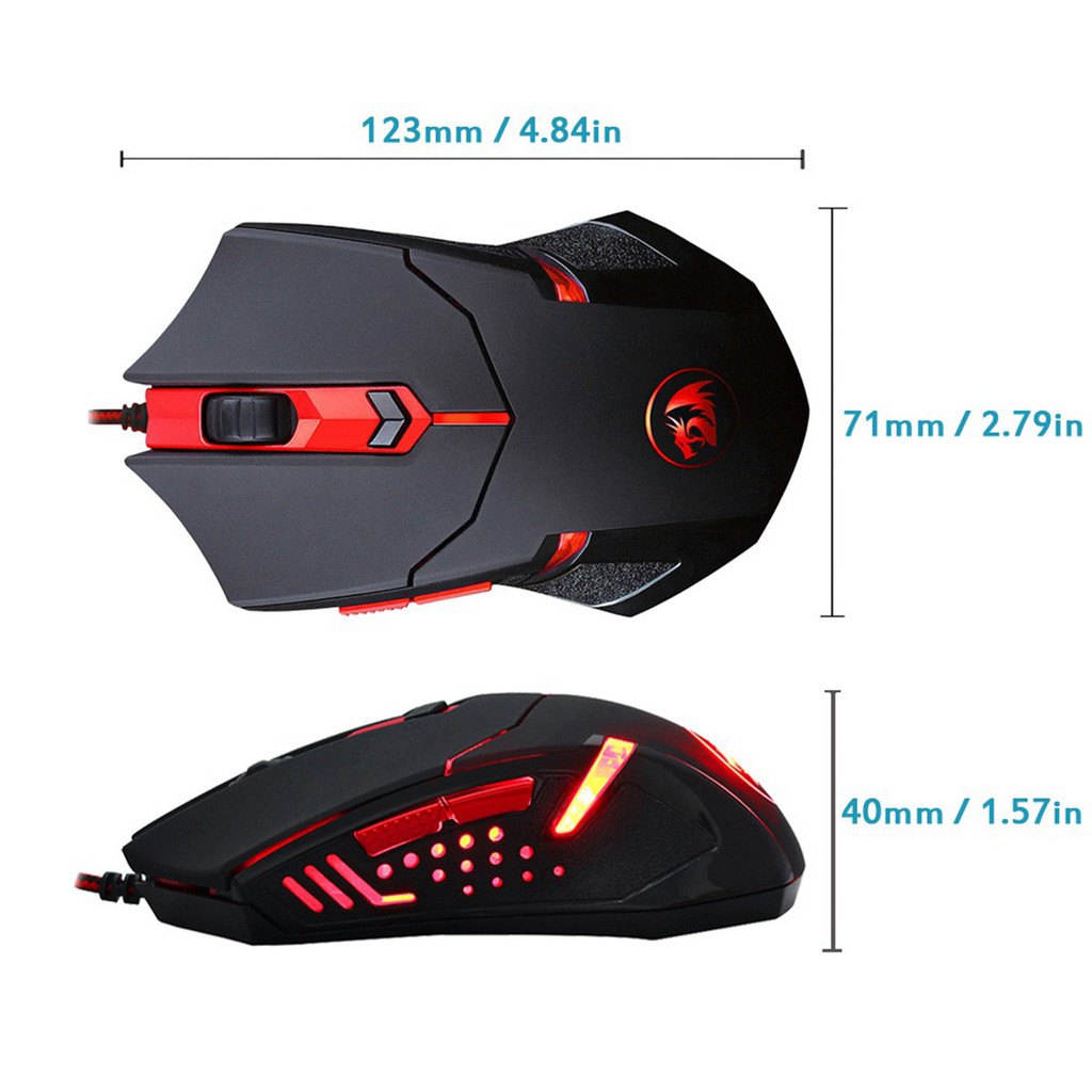 Chuột Chơi Game Redragon M601 Xoay 3200 Dpi