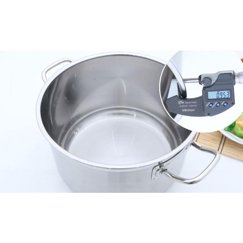 Bộ Nồi Xửng Hấp Inox 3 Đáy FiveStar Size 26cm / 28cm / 30cm Vung Kính ✅ Sire 32cm Vung Inox Dùng được bếp từ