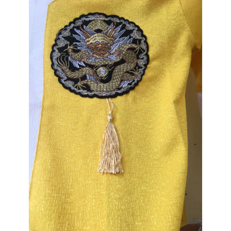 Áo dài cách tân bé trai 2020,vải gấm cao cấp, thêu mặt hổ  habgf đẹp