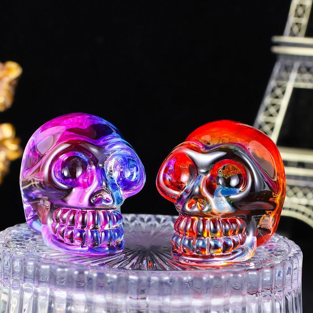 CONOPERY Tượng Đầu Lâu Pha Lê Tự Nhiên Điêu Khắc Chữa Lành Bằng Đá Thạch Anh