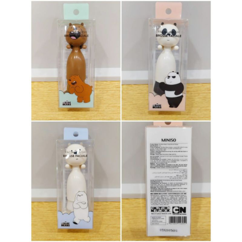 Miniso (Hàng Mới Về) Cọ Rửa Mặt We Bare Bears Tiện Dụng