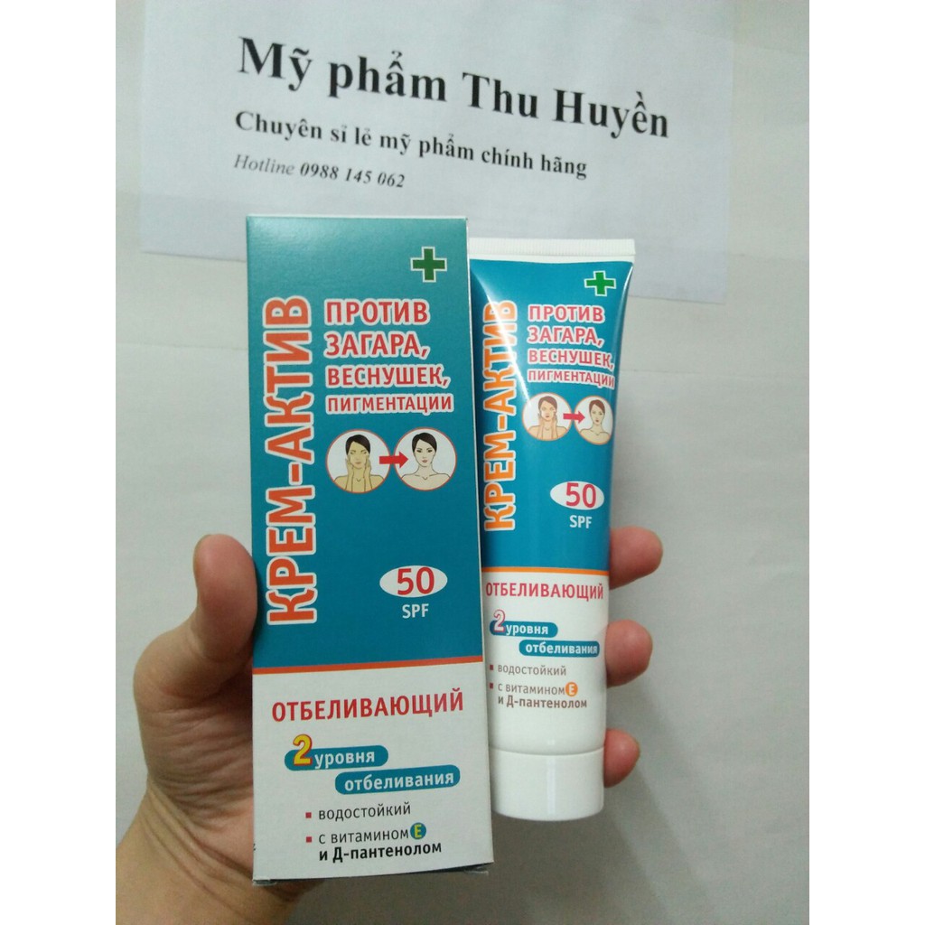 Kem chống nắng Nga xanh Aktive 100ml spf 50