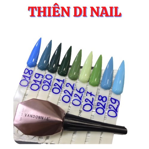 Sơn gel VANDONNIE bảng màu 18-29 Thiên Di Nail