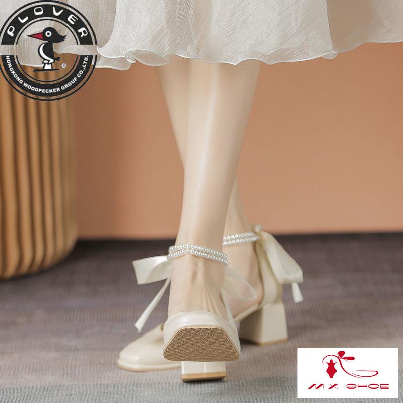 M & X ~  Giày Mary Jane Gót Dày Phong Cách Mới 2022