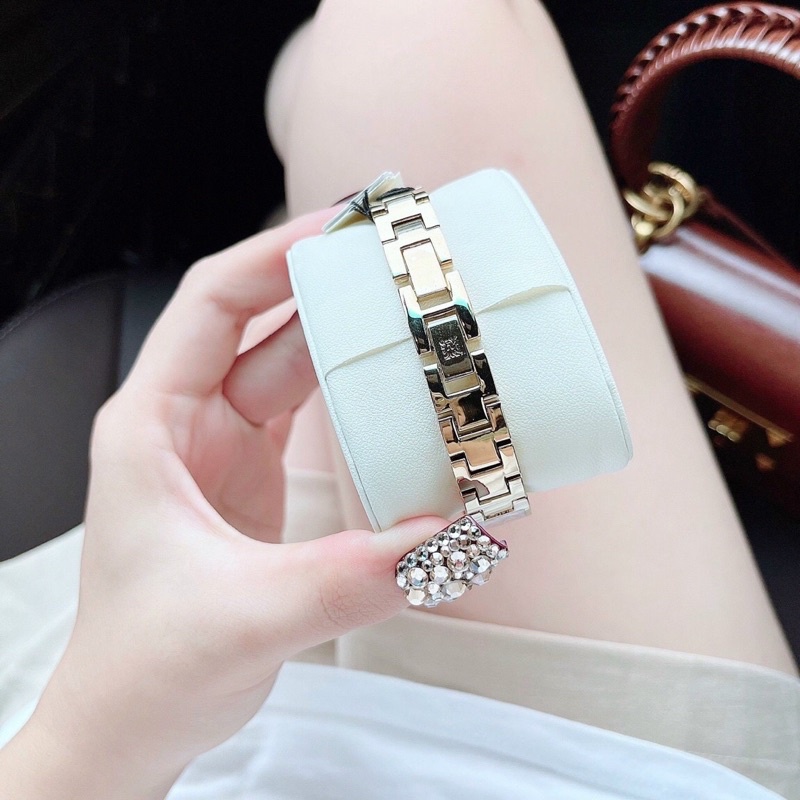 Đồng Hồ Anne Klein Dây Kim Loại Phối Cerremic Siêu xinh Case 34mm Hàng mỹ dành cho nữ - BH24 Tháng