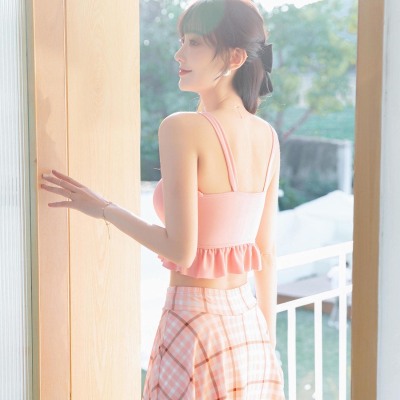 Set Đồ Tắm Họa Tiết Ca Rô Phong Cách Nhật Bản Dành Cho Nữ | BigBuy360 - bigbuy360.vn