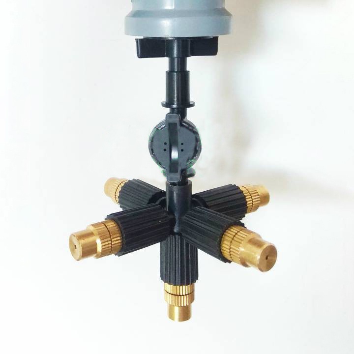 50 bộ béc phun sương 5 hướng đầu đồng + ren nối ống 21mm, béc tưới cây