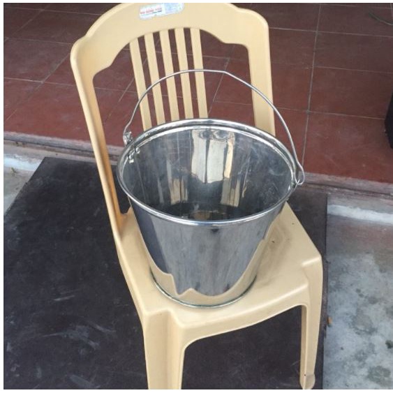 Xô inox 304 Nanichino size lớn 22 x 28 x 32 cm