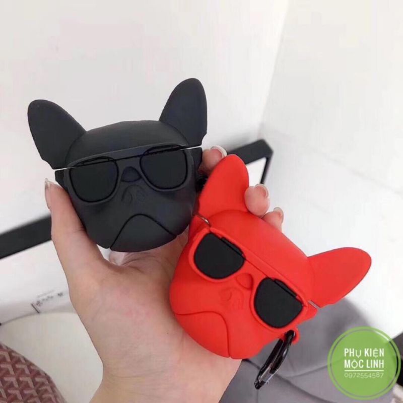 [Tặng kèm móc treo ] Case vỏ bao airpod 1 2 3 Pro đựng tai nghe không dây Airpods  i11 i12 i18 i100 ... con chó túi