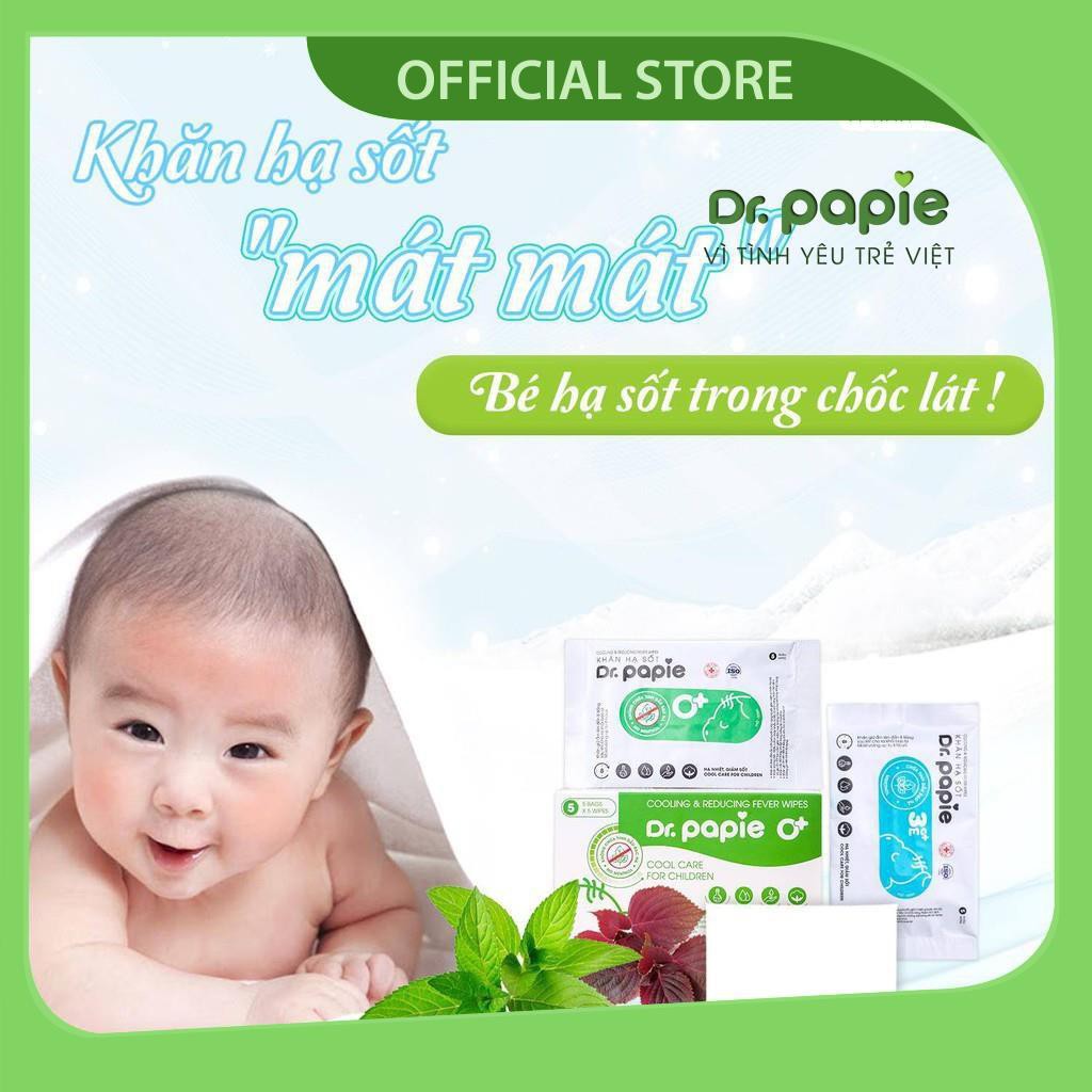 Khăn lau hạ sốt Dr.Papie (3M+)